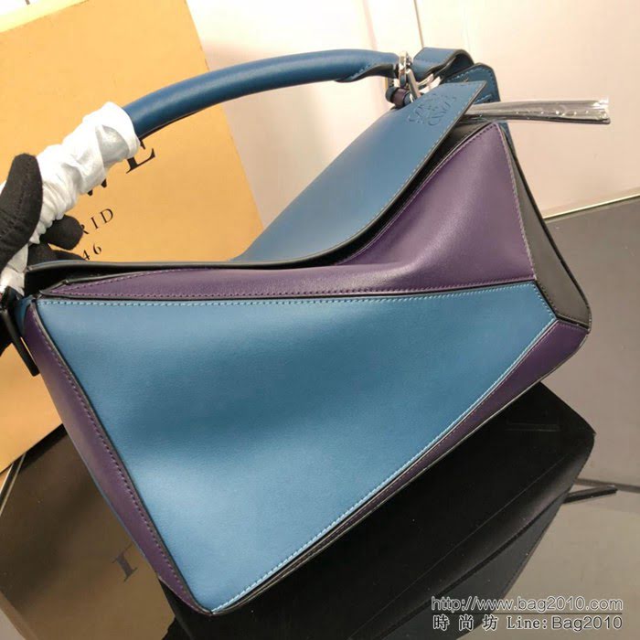 LOEWE羅意威 拼色熱銷款 puzzle bag 可折疊 牛皮手提肩背包 大小號 L0153  jdl1242